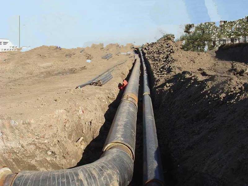 濟南熱電外熱入濟濟微路段施工現場(chǎng)